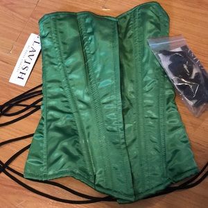 Brand new lavish green corset